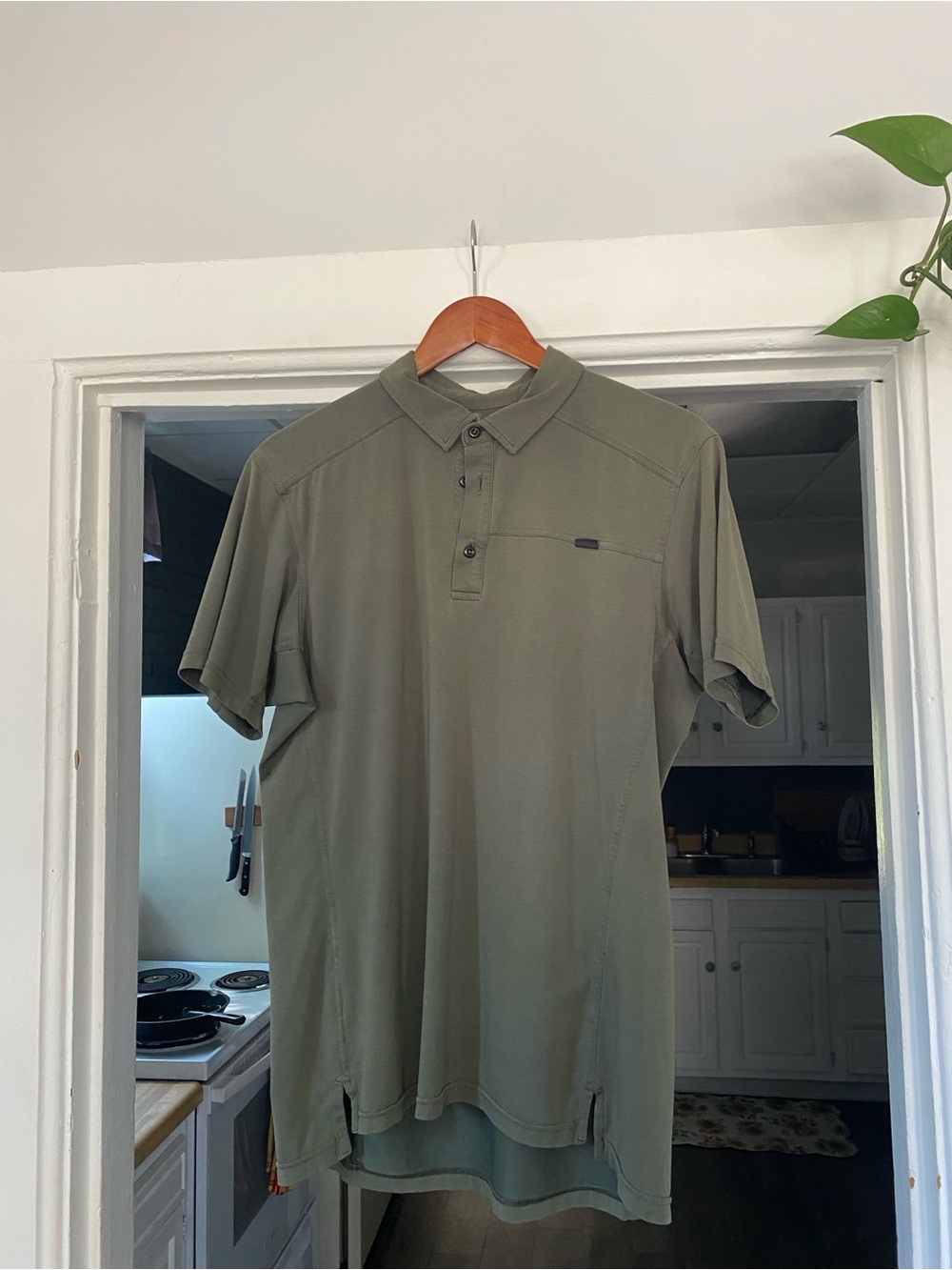 Men's Arcteryx Olive Green Performance Polo Shirt